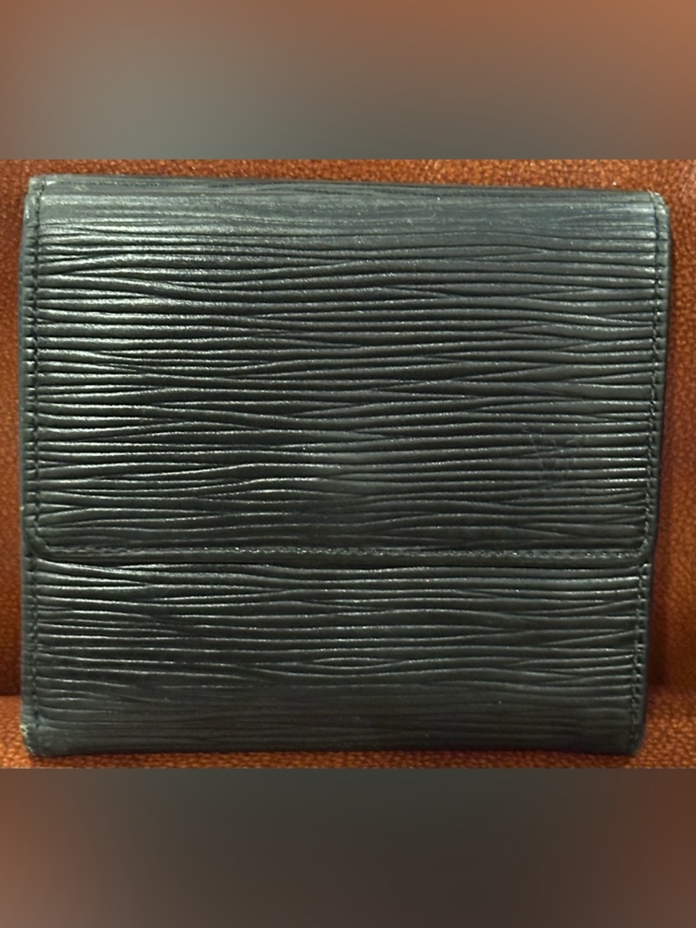Louis Vuitton Luxury Black Epi Leather Compact Bifold Wallet EUC